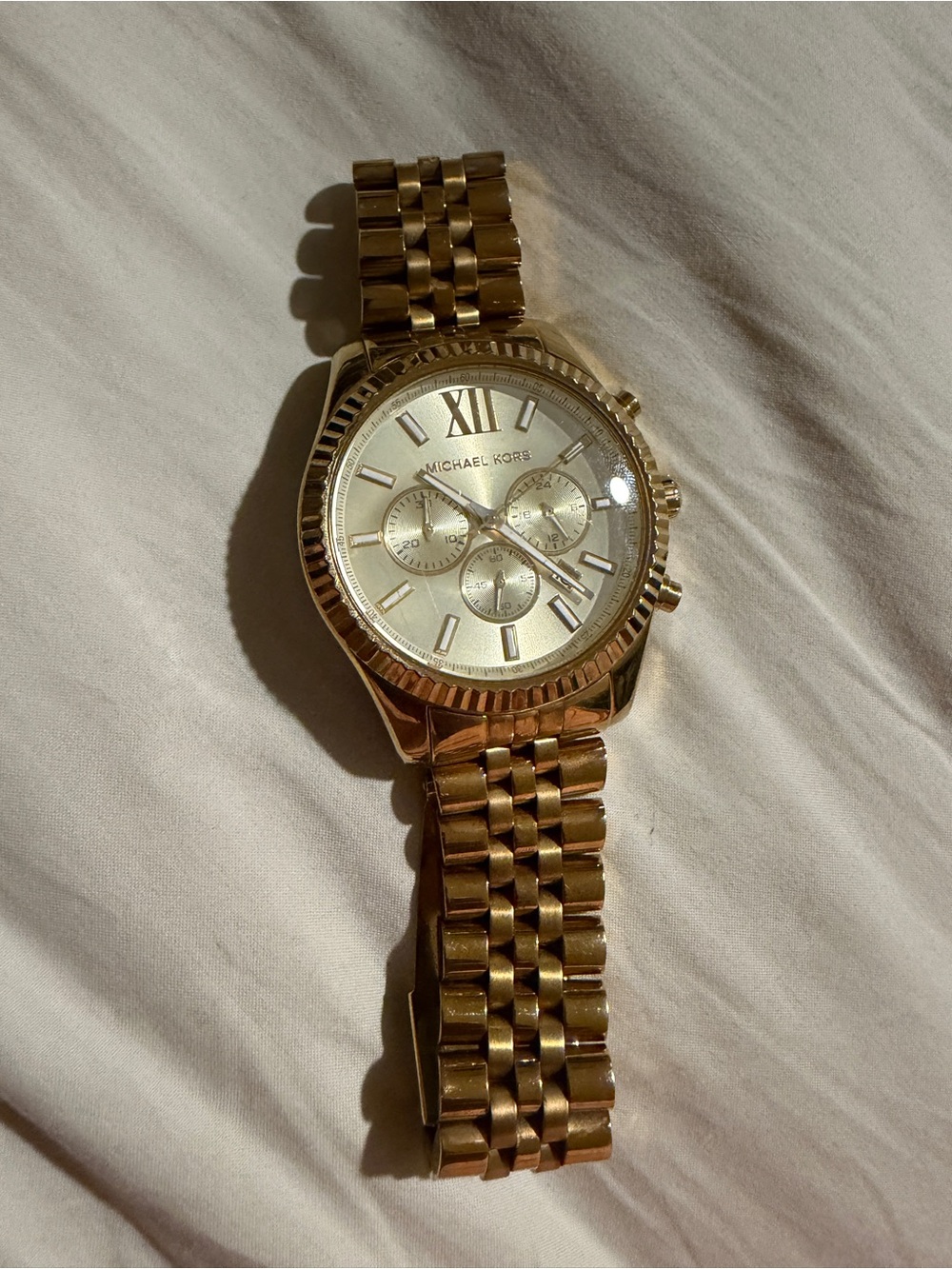 Michael Kors Gold Stainless Steel Chronograph Bracelet Watch